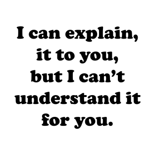 I Can Explain It To You T-Shirt