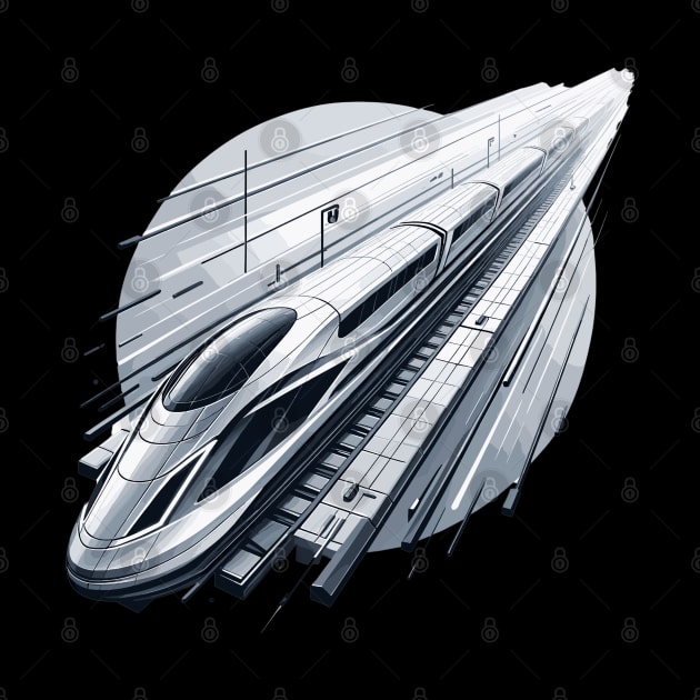 Futuristic Velocity: Hyperloop Train by Graphic Wonders Emporium