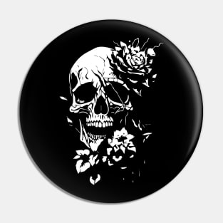 Skull roses Pin