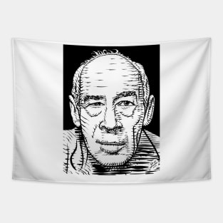 HENRY MILLER ink portrait Tapestry