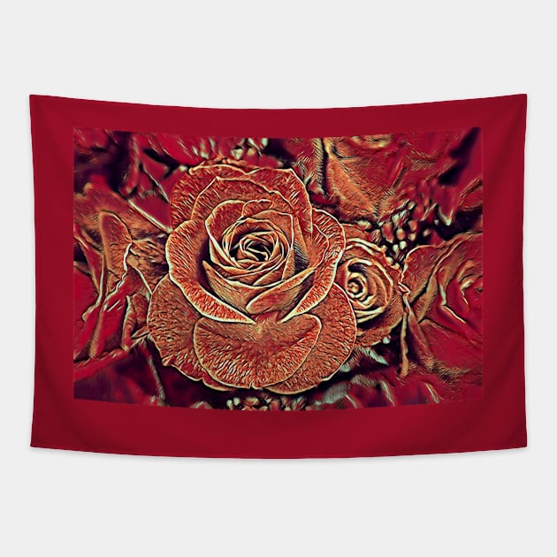 Roses No.1-9 Tapestry by MaryLinH