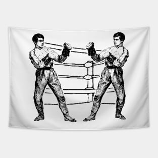 Boxing fight with gloves and boxer Tapestry