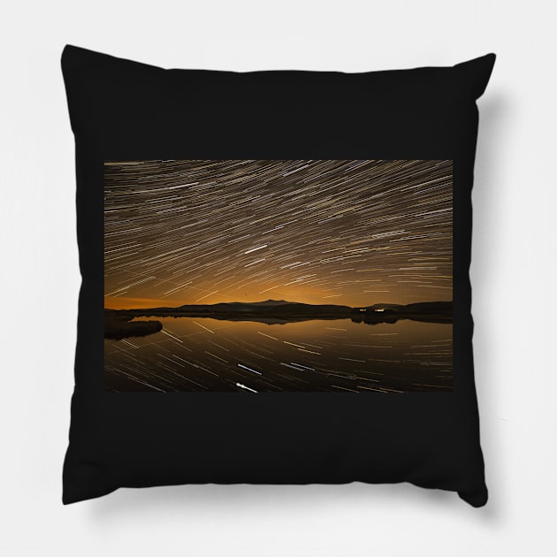 Star Trails with Pen y Fan and Corn Du Pillow by dasantillo