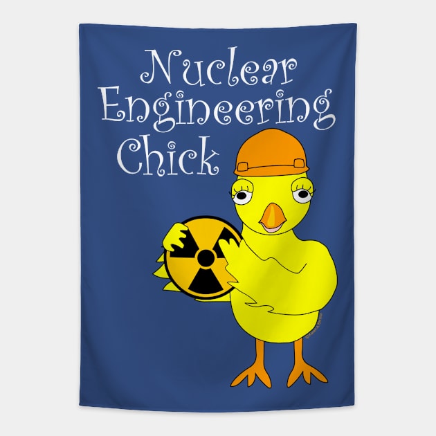 Nuclear Engineering Chick Tapestry by Barthol Graphics