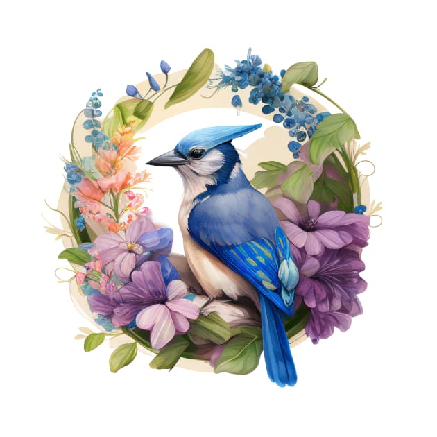 Bluejay Floral by Mixtgifts