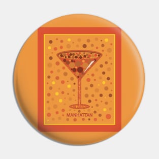 Manhattan | Cocktail | Pop Art Pin