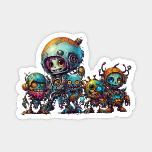 New Robot Monster Crew for Halloween Magnet