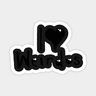 I Heart Weirdos Magnet