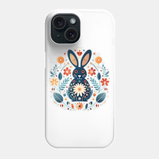 Scandinavian Folk Art Bunny Phone Case