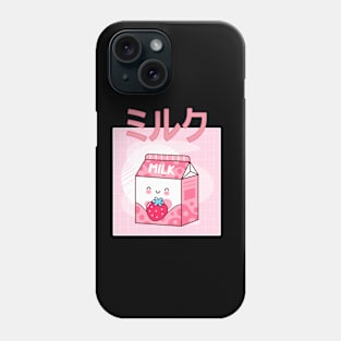 Japanese Aesthetics Kawaii Strawberry Milk Shake Phone Case