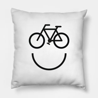 Bike face, bicycle smiley Pillow