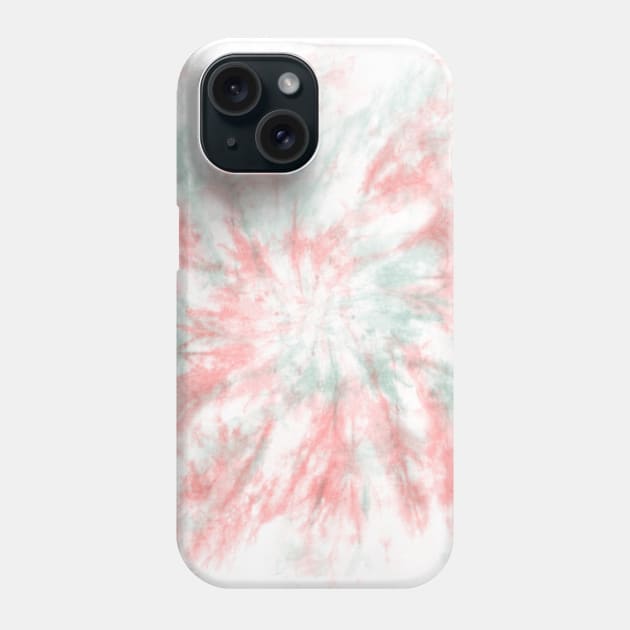 Pink and Teal Marble Tie-Dye Phone Case by Carolina Díaz