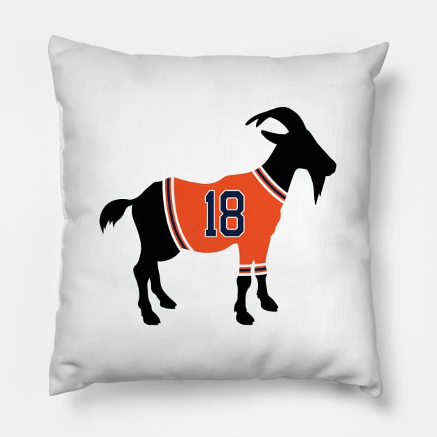 Zach Hyman GOAT Pillow by cwijeta