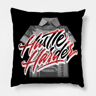 Hustle Harder White Infrared Sneaker Retro Pillow