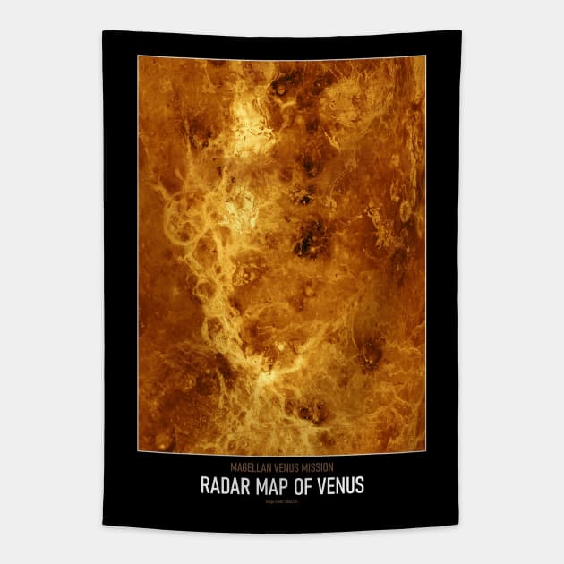 High Resolution Astronomy Radar Map of Venus Tapestry by tiokvadrat