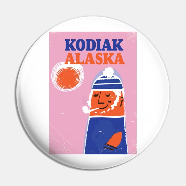 Kodiak, Alaska Fishing poster Pin by nickemporium1