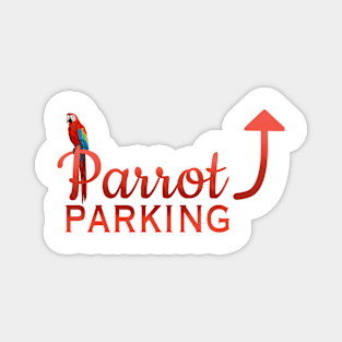 Parrot Parking - Scarlet Macaw Magnet