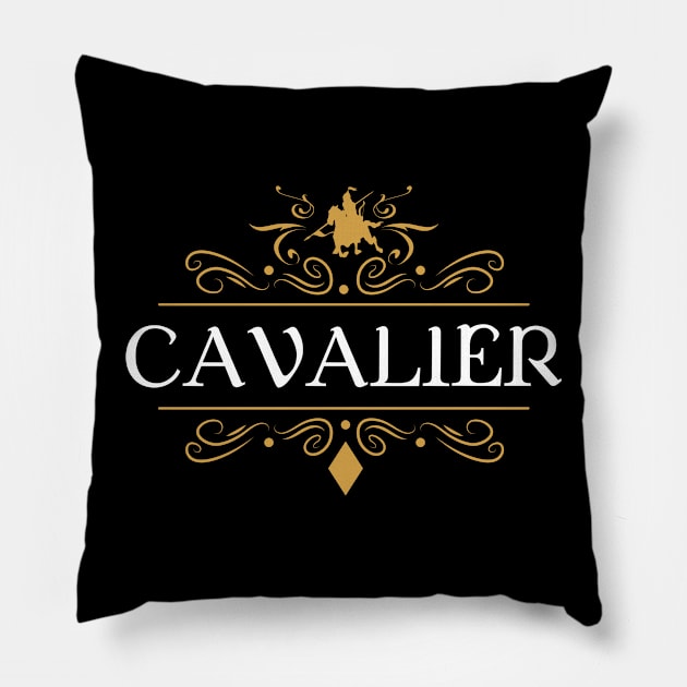 Cavalier Character Class Pathfinder Tabletop RPG Gaming Pillow by pixeptional