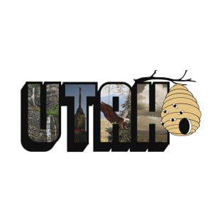 Utah The Beehive State Big Letter T-Shirt