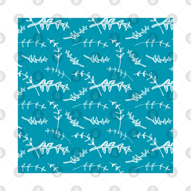 Botanical-Pattern, set, , sky blue white 1, botanic, nature, botanical, floral, flowers, floral-pattern, leaves, plants, minimalist, garden, jungle, leaf, exotic, tropical, flower, boho, cacti, succulent, digital, graphic-design, pattern, by DREAMBIGSHIRTS