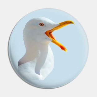 Laughing Yellow legged gull Pin