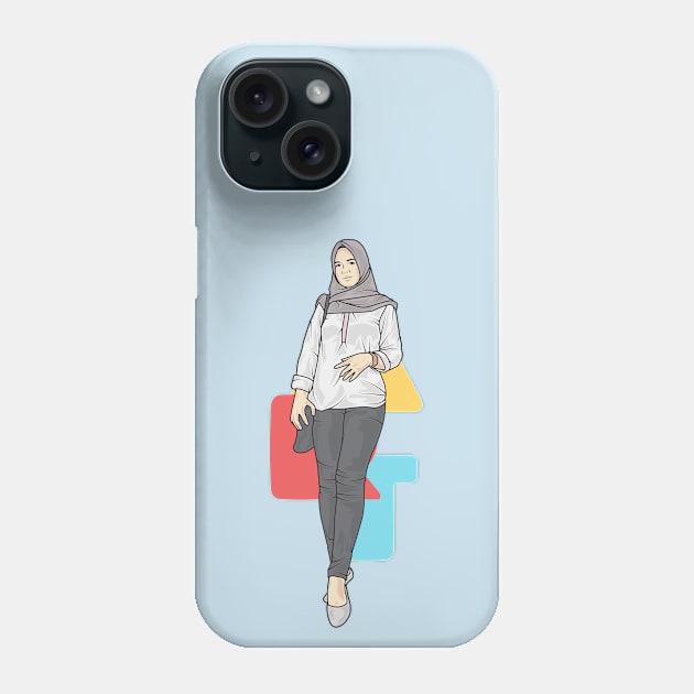 Gril Black And White Outfit Phone Case by crissbahari