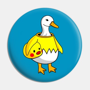 Goose in duck costume Pin