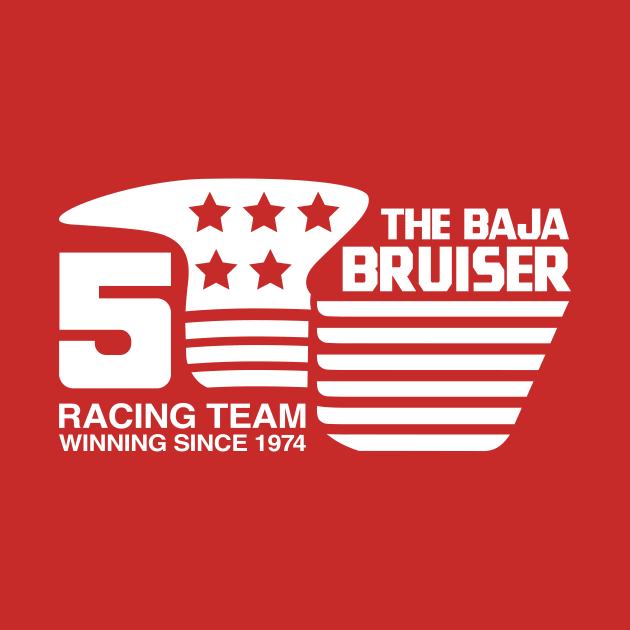 1974 - Baja Bruiser (Original - White on Red) by jepegdesign