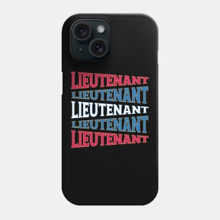 TEXT ART USA LIEUTENANT Phone Case