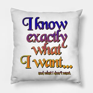 I know exactly what I want - 3 Pillow