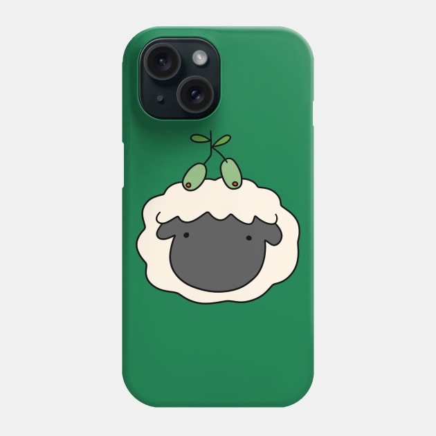 Olive Sheep Face Phone Case by saradaboru