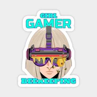 girl gamer beekeeping Magnet