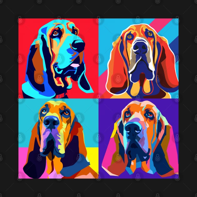 Bloodhound Pop Art - Dog Lover Gifts by PawPopArt