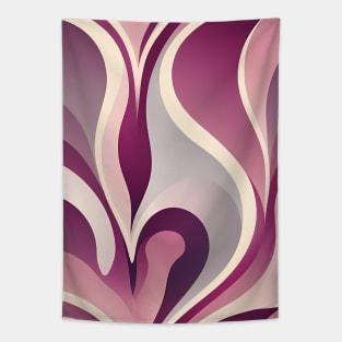 Elegant Blood Phoenix - Abstract Geometric Art Tapestry