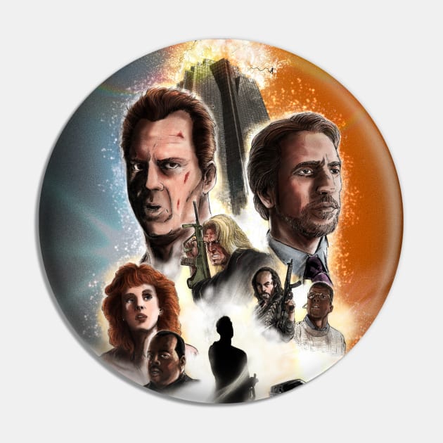 DIE HARD poster Pin by CrazyPencilComics