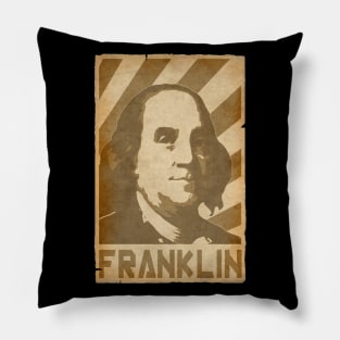 Benjamin Franklin Retro Propaganda Pillow
