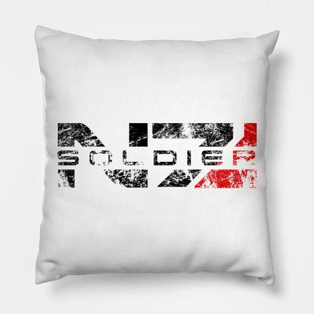 ME Soldier Alt Pillow by Draygin82