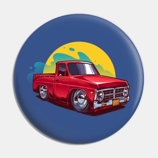 Oldschool Red Truck Pin