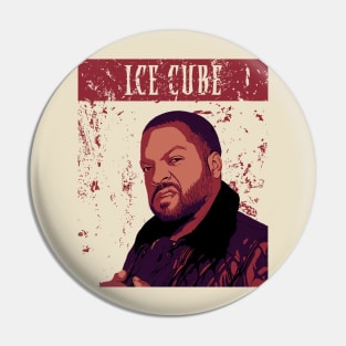 ice cube rapper | funny face | brown vintage Pin