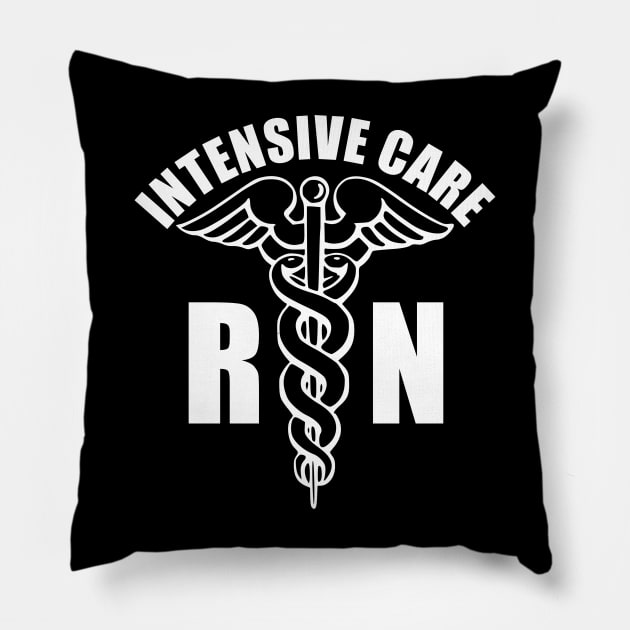 ICU Nurse - Intensive Care Unit RN Caduceus Pillow by BDAZ