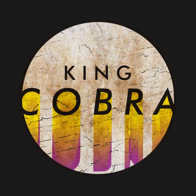 King Cobra - VINTAGE YELLOW CIRCLE by GLOBALARTWORD