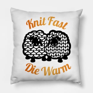 Knit Fast, Die Warm Pillow