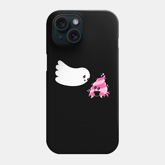 Ghost and Hermit Crab Phone Case by Kimberly Sterling