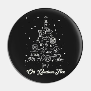 Oh Quarantree  Funny Quarantine Christmas Xmas Tree 2020 Pin