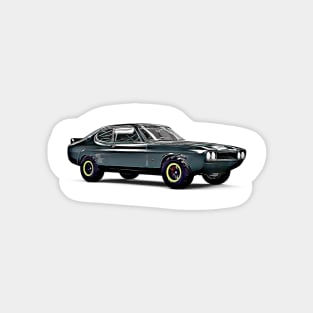 Ford Escort Custom Rally Cartoon Magnet