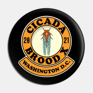 Cicada Brood X 2021 Washington DC 17 Year Hatch Pin