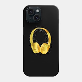 Starry Star and gold earphone Phone Case