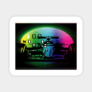 Colorful F1 art Magnet