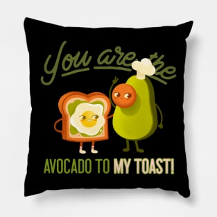 Avocado Toast Cool Avocado Couple Bread Chef Breakfast Pillow