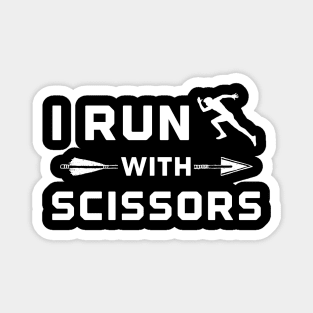 I run with scissors Magnet